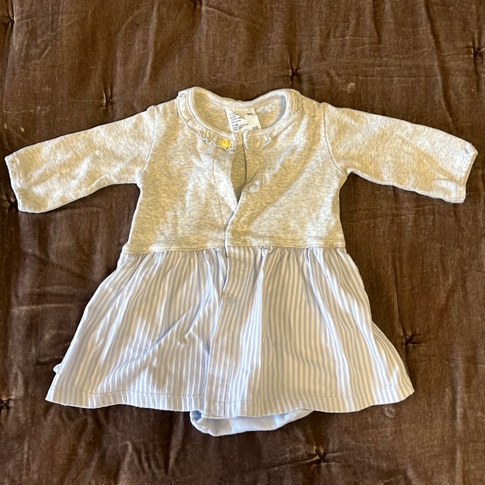 Blue and Grey Onesie Dress